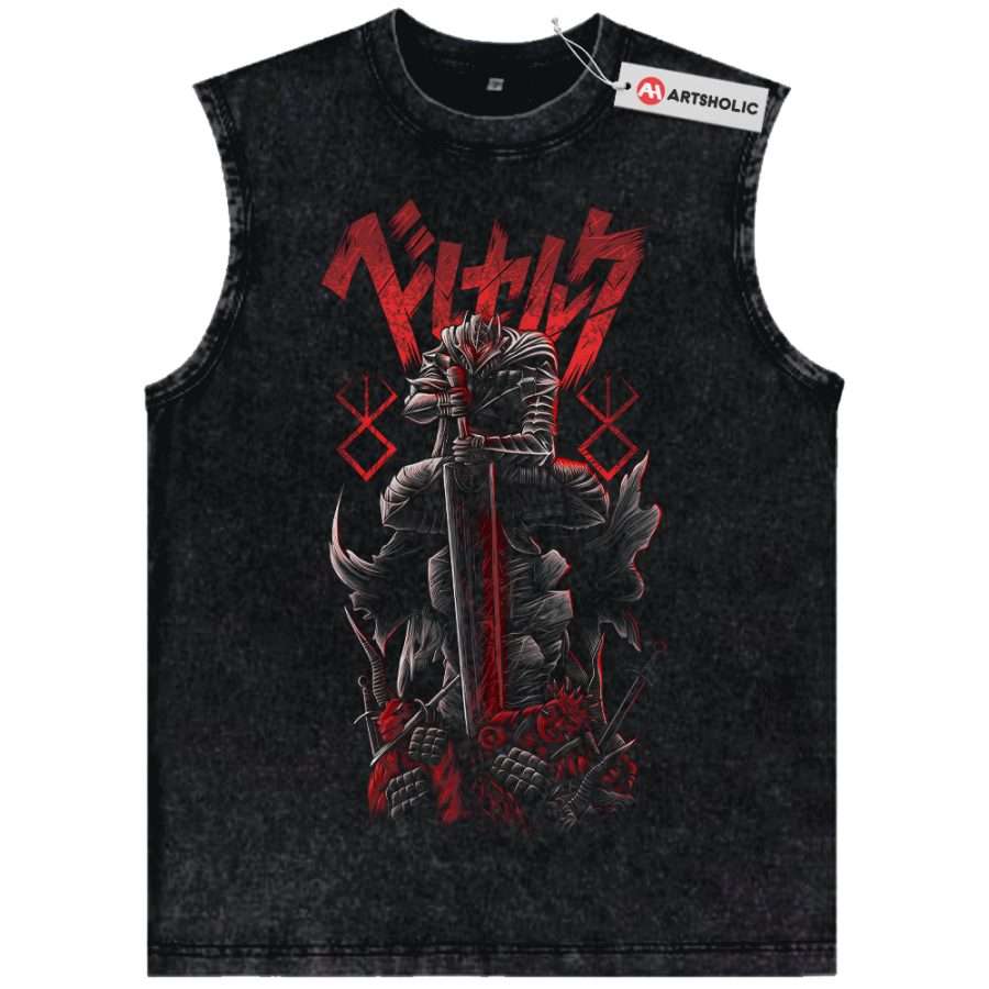 Alternative view of Guts Tank Top, Berserk Tank Top, Anime Tank Top, Vintage Tank Top