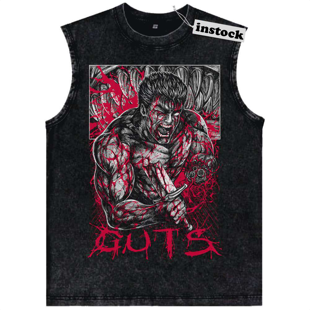 Guts Tank Top, Berserk Tank Top, Anime Tank Top, Vintage Tank Top