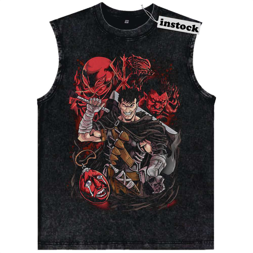 Guts Tank Top, Berserk Tank Top, Anime Tank Top, Vintage Tank Top