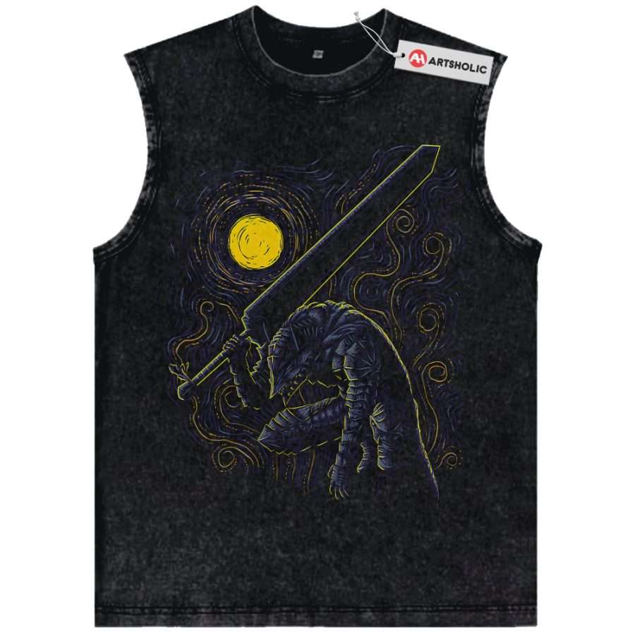 Alternative view of Guts Tank Top, Berserk Tank Top, Anime Tank Top, Vintage Tank Top