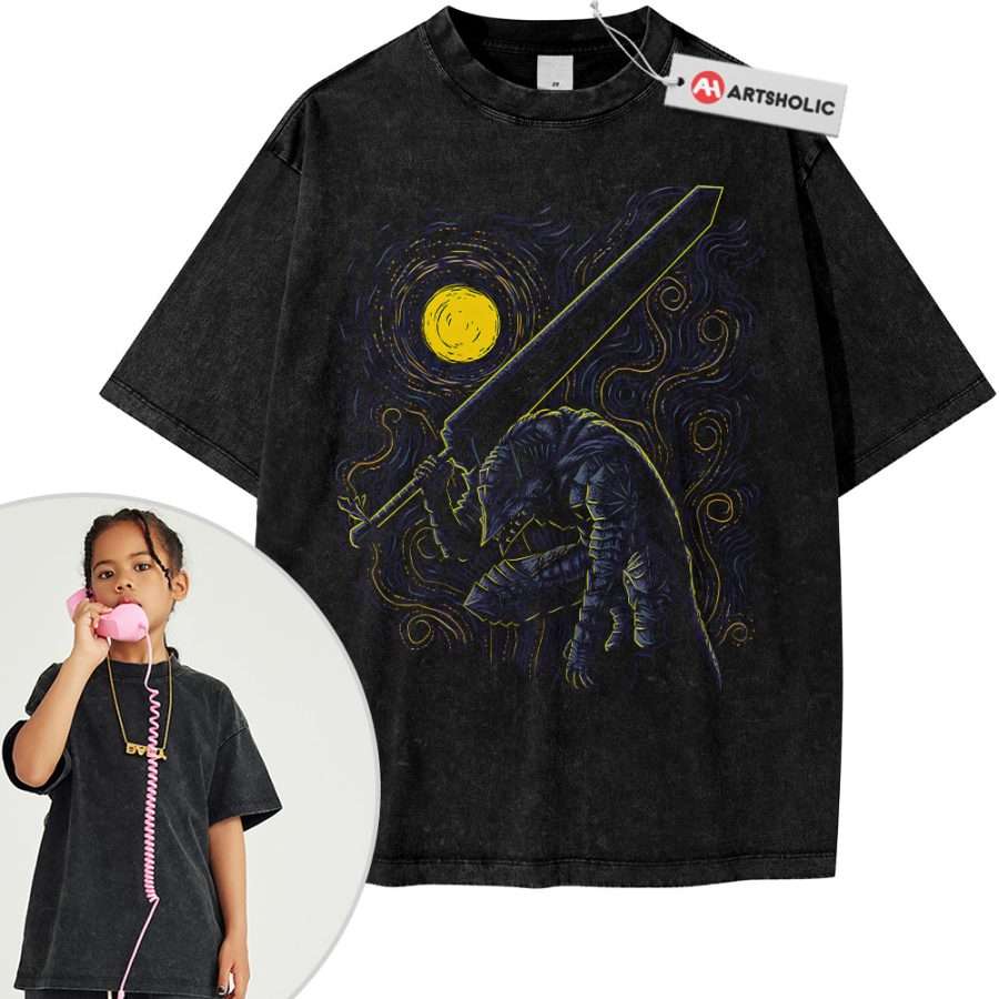 Alternative view of Guts Tee For Kids, Berserk Tee For Kids, Anime Tee For Kids, Vintage Tee For Kids