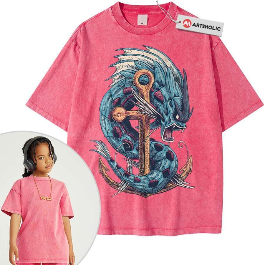 Gyarados Shirt For Kids, Pokemon Shirt For Kids, Anime Shirt For Kids, Vintage Tee For Kids - Image 9