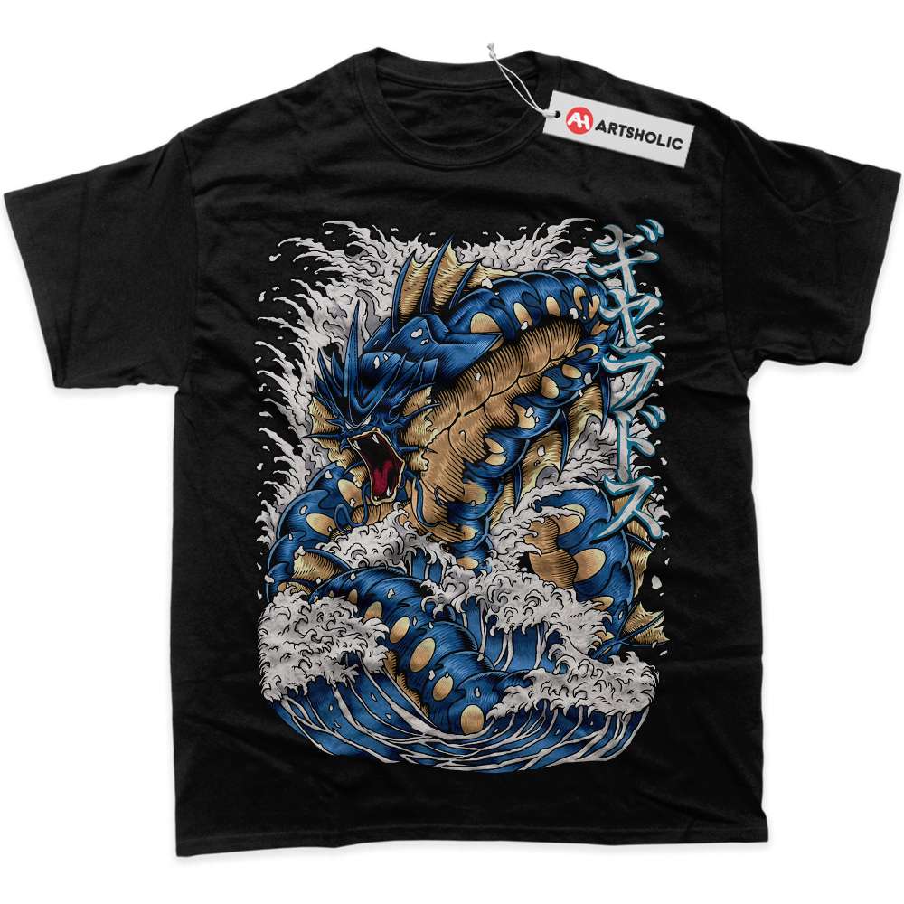 Alternative view of Gyarados Shirt, Pokemon Shirt, Anime Shirt, graphic T-Shirt