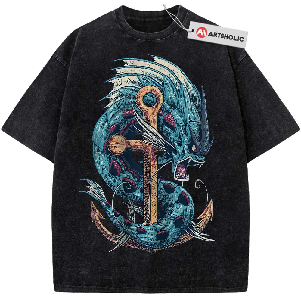 Alternative view of Gyarados Shirt, Pokemon shirt, Anime Shirt, Vintage Tee