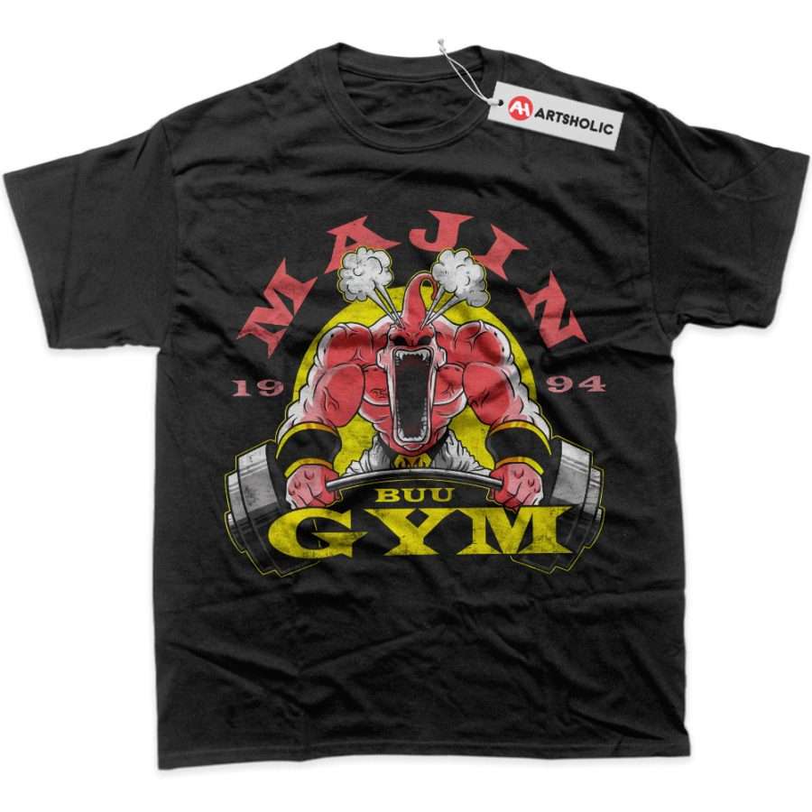 Alternative view of Gym Majin Buu Shirt, Dragon Ball Shirt, DBZ Shirt, Anime Shirt, Graphic Tee