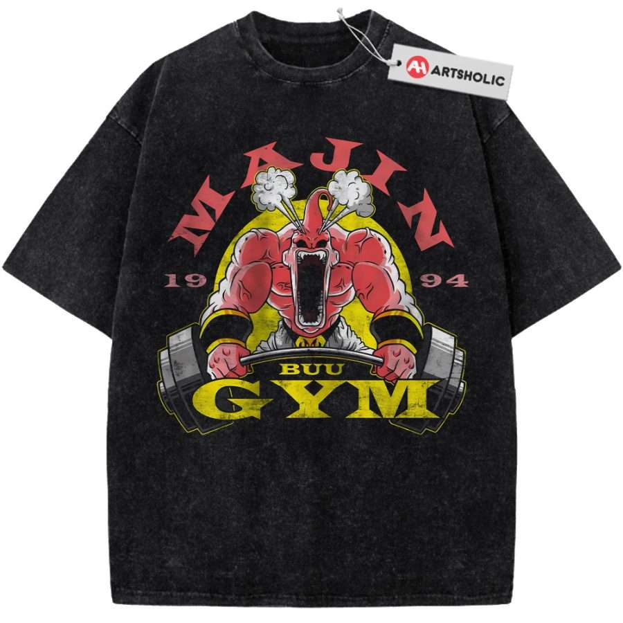 Alternative view of Gym Majin Buu Shirt, Dragon Ball Shirt, DBZ Shirt, Anime Shirt, Vintage Tee