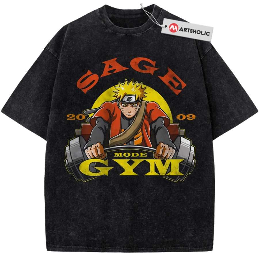 Alternative view of Gym Naruto Shirt, Anime Shirt, Vintage T-Shirt