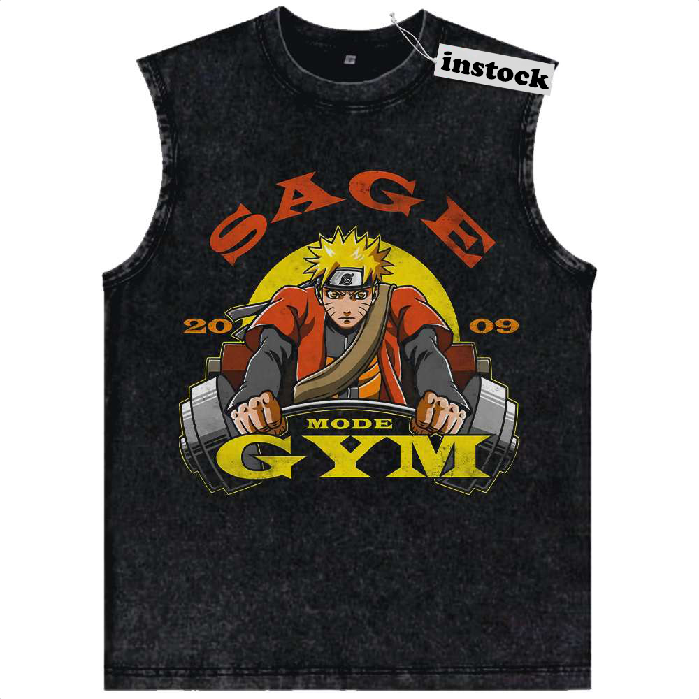Gym Naruto Tank Top, Anime Tank Top, Vintage Tank Top