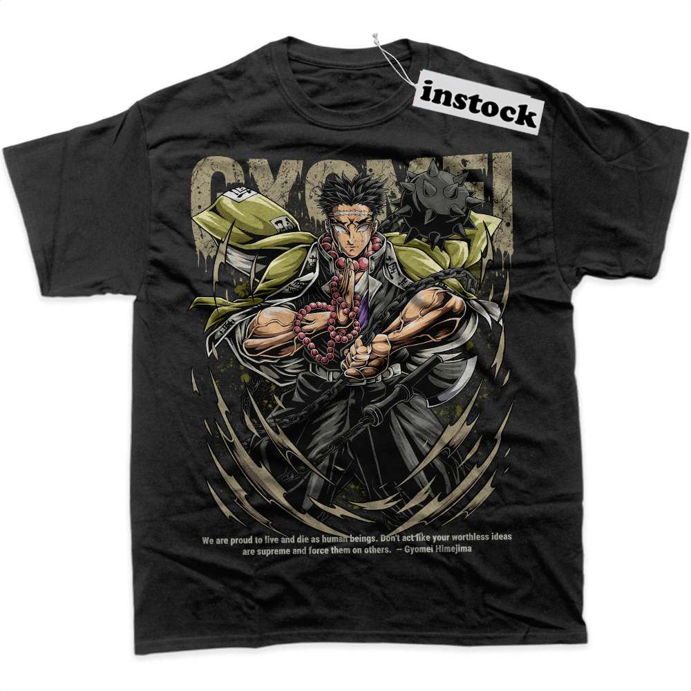 Gyomei Himejima Shirt, Demon Slayer Shirt, Anime Shirt, Graphic T-Shirt