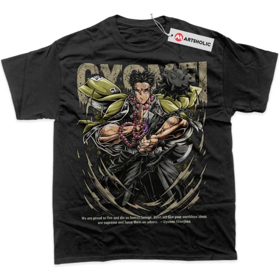 Alternative view of Gyomei Himejima Shirt, Demon Slayer Shirt, Anime Shirt, Graphic T-Shirt