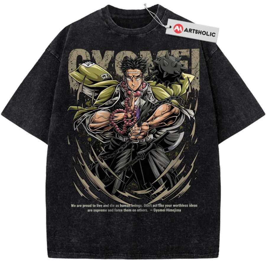 Alternative view of Gyomei Himejima Shirt, Demon Slayer Shirt, Anime Shirt, Vintage T-Shirt