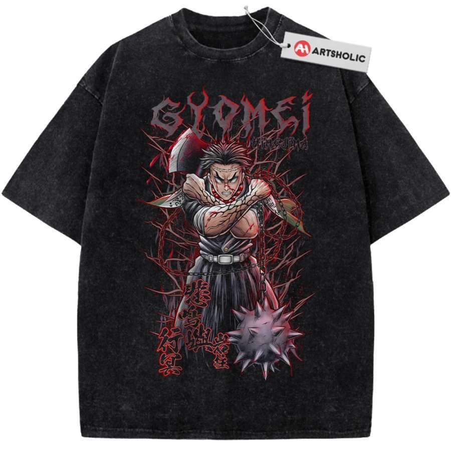 Alternative view of Gyomei Himejima Shirt, Demon Slayer Shirt, Anime Shirt, Vintage T-Shirt