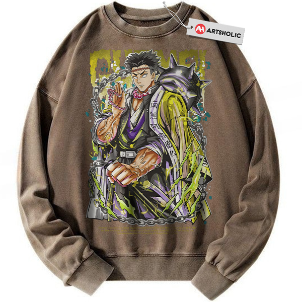 Alternative view of Gyomei Himejima Sweatshirt, Demon Slayer Sweatshirt, Anime Sweatshirt, Vintage Sweatshirt