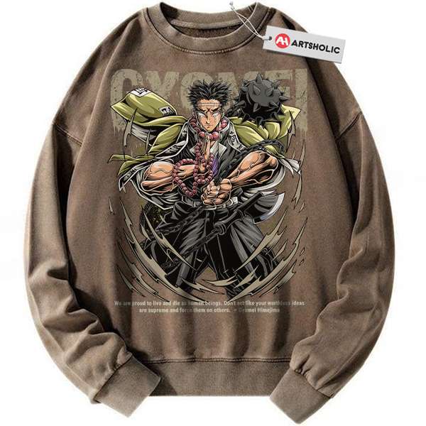 Alternative view of Gyomei Himejima Sweatshirt, Demon Slayer Sweatshirt, Anime Sweatshirt, Vintage Sweatshirt