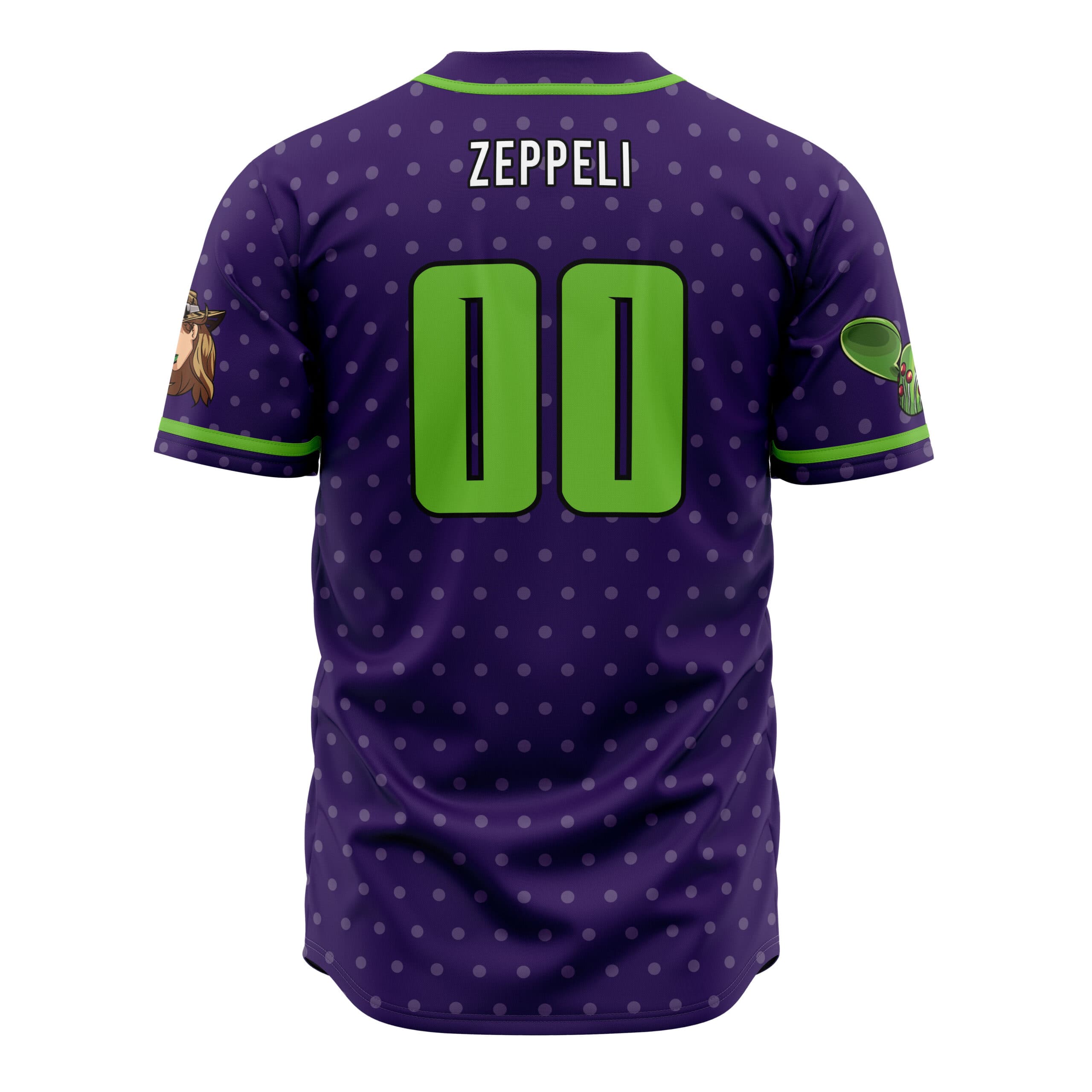 Alternative view of Gyro Zeppeli Ball Breaker Jojo’s Bizarre Adventure Baseball Jersey