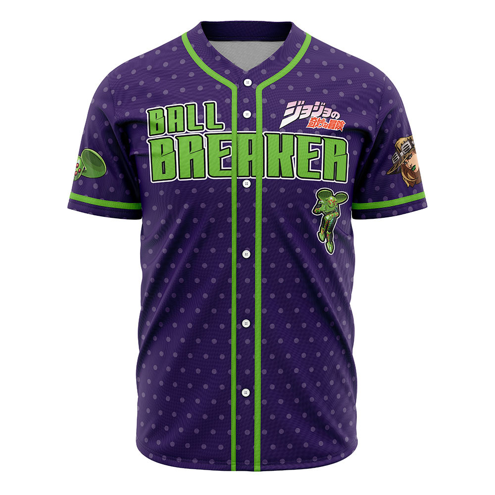 Gyro Zeppeli Ball Breaker Jojo's Bizarre Adventure Custom Baseball Jersey - Otaku Hall