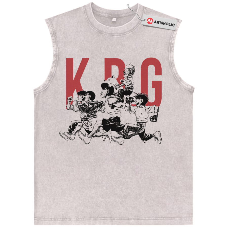 Alternative view of Hajime no Ippo Tank Top, Anime Tank Top, Vintage Tank Top