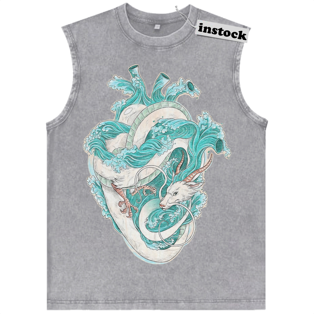 Haku Dragon Tank Top, Spirited Away Tank Top, Studio Ghibli Tank Top, Anime Tank Top, Vintage Tank Top