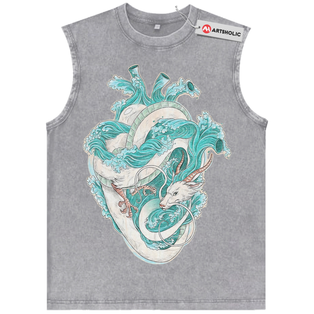 Haku Dragon Tank Top, Spirited Away Tank Top, Studio Ghibli Tank Top, Anime Tank Top, Vintage Tank Top