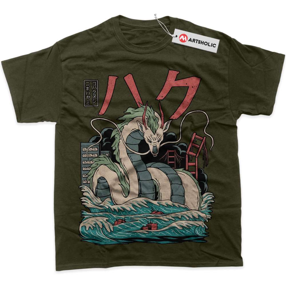 Alternative view of Haku Shirt, Spirited Away Shirt, Studio Ghibli Shirt, Anime Shirt, Graphic Tee