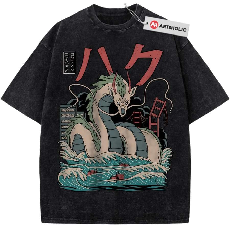 Alternative view of Haku Shirt, Spirited Away Shirt, Studio Ghibli Shirt, Anime Shirt, Vintage Tee