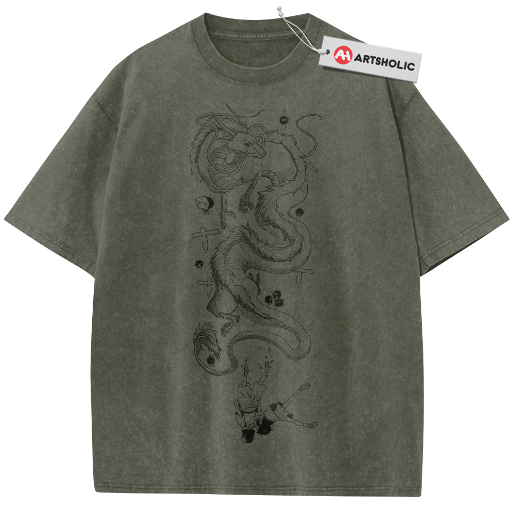 Alternative view of Haku vs Chihiro Shirt, Spirited Away Shirt, Studio Ghibli Shirt, Anime Shirt, Vintage T-Shirt