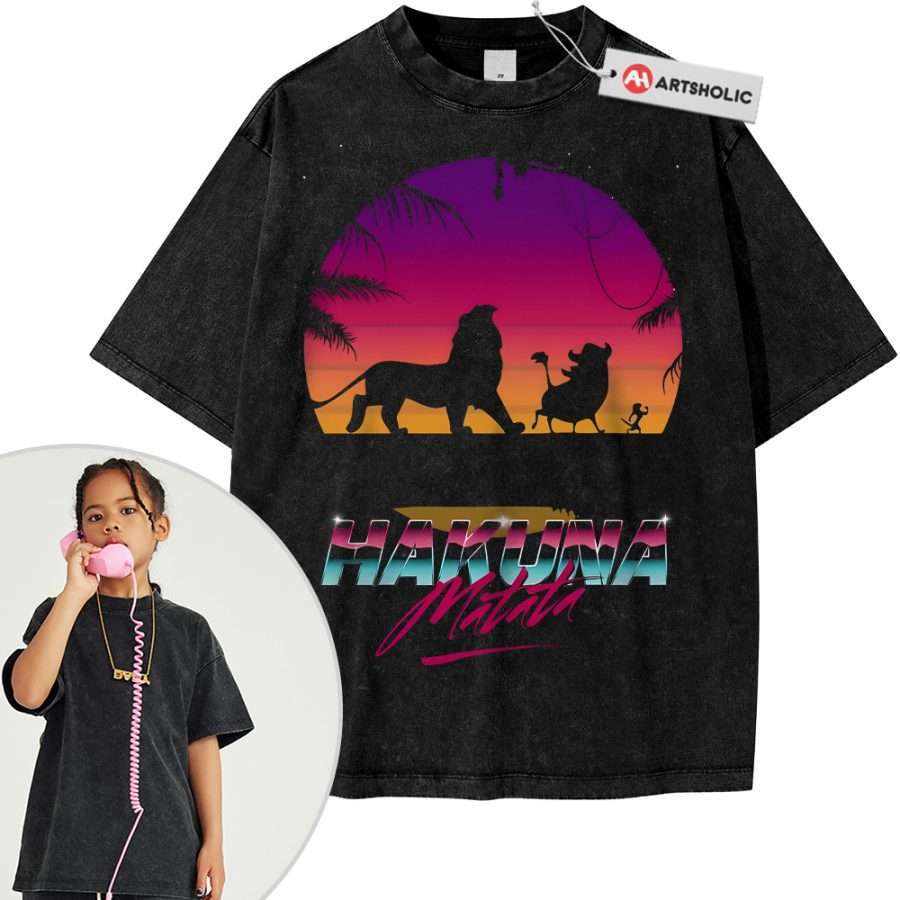 Alternative view of Hakuna Matata Shirt For Kids, The Lion King Shirt For Kids, Disney Shirt For Kids, Animated Shirt For Kids, Vintage Tee For Kids