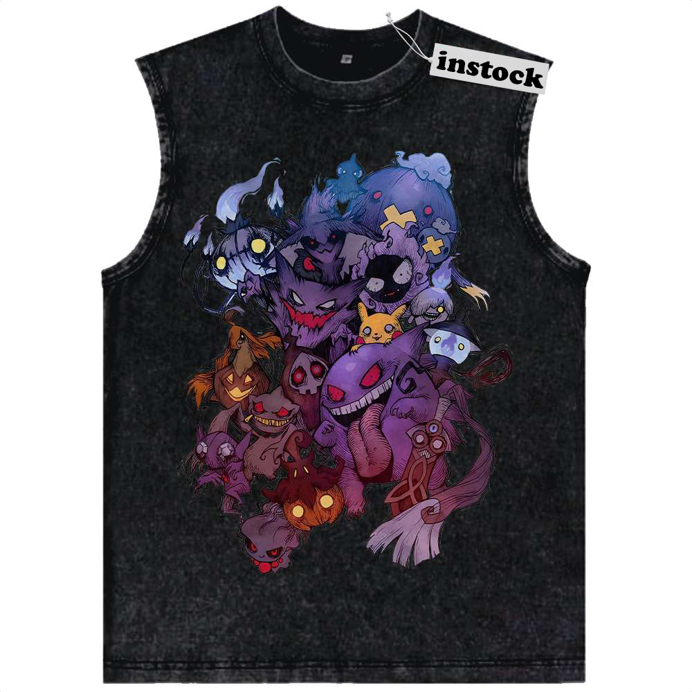 Halloween Pokemon Tank Top, Anime Tank Top, Vintage Tank Top