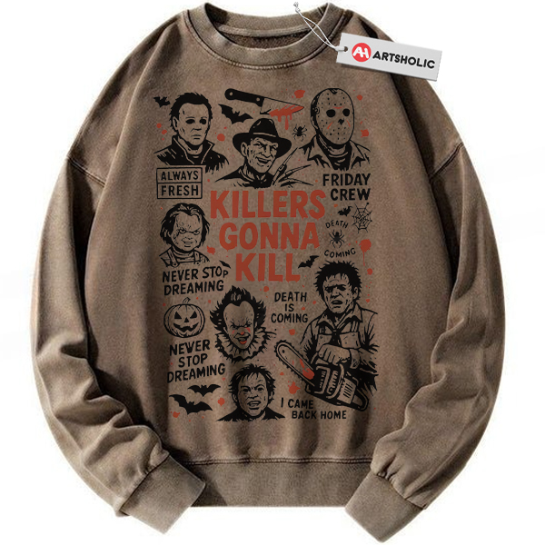 Alternative view of Halloween Sweatshirt, Horror Sweatshirt, Vintage Sweatshirt