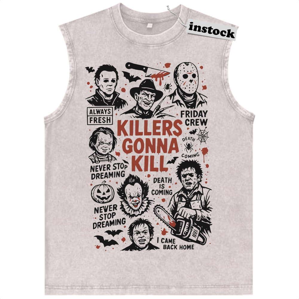 Halloween Tank Top, Horror Tank Top, Vintage Tank Top