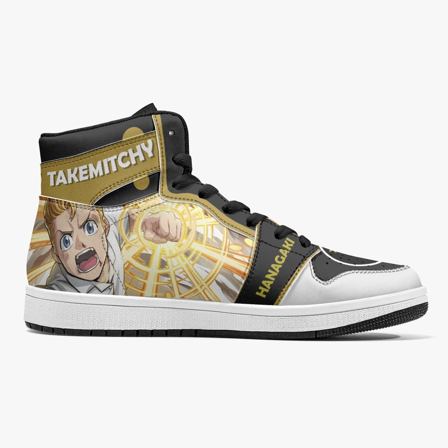 Alternative view of Hanagaki Takemichi Tokyo Revengers Custom Sneaker Mid 1 Basketball Shoes - Otaku Hall