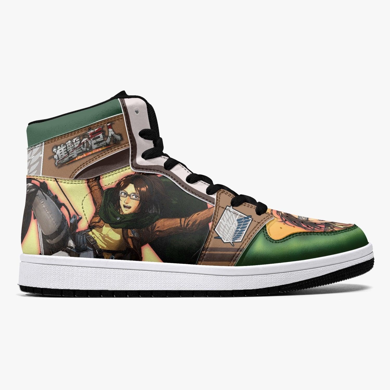 Alternative view of Hange Zoe Shingeki no Kyojin Custom Sneaker Mid 1 Basketball Shoes - Otaku Hall