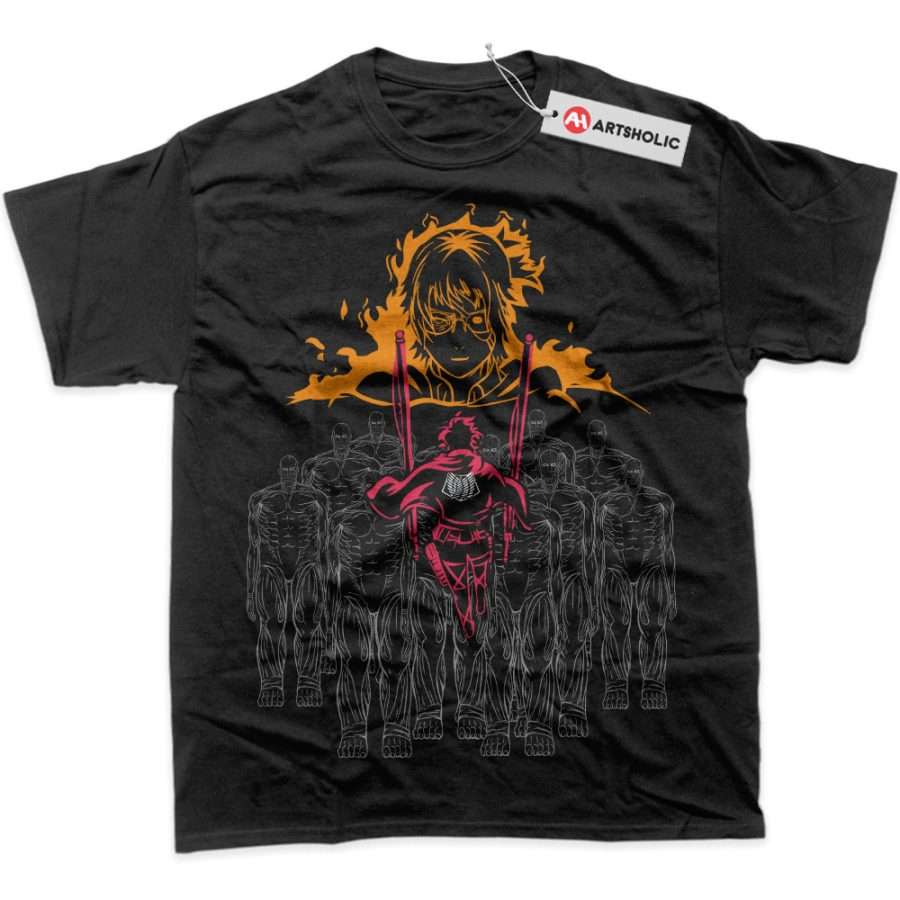 Alternative view of Hange Zoe Shirt, Attack on Titan Shirt, AOT Shirt, Anime Shirt, Graphic T-Shirt