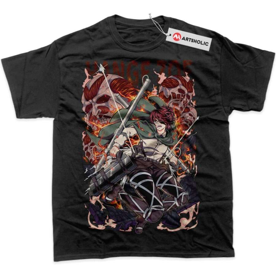 Alternative view of Hange Zoe Shirt, Attack on Titan Shirt, AOT Shirt, Anime Shirt, Graphic T-Shirt