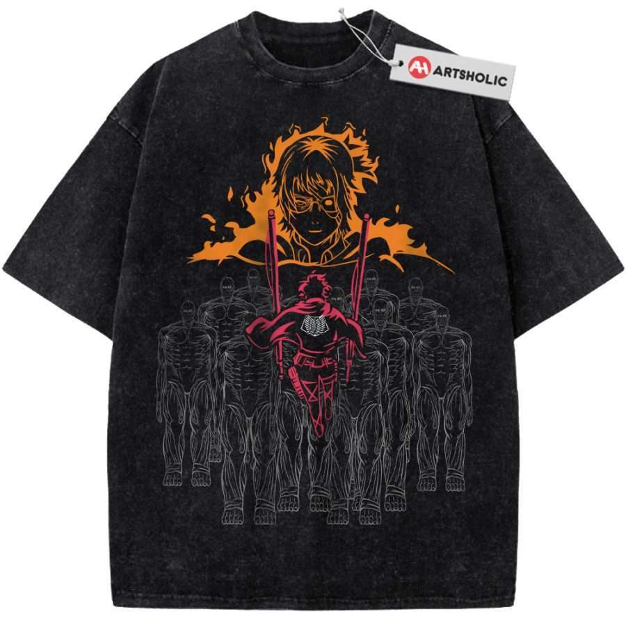 Alternative view of Hange Zoe Shirt, Attack on Titan Shirt, AOT Shirt, Anime Shirt, Vintage T-Shirt