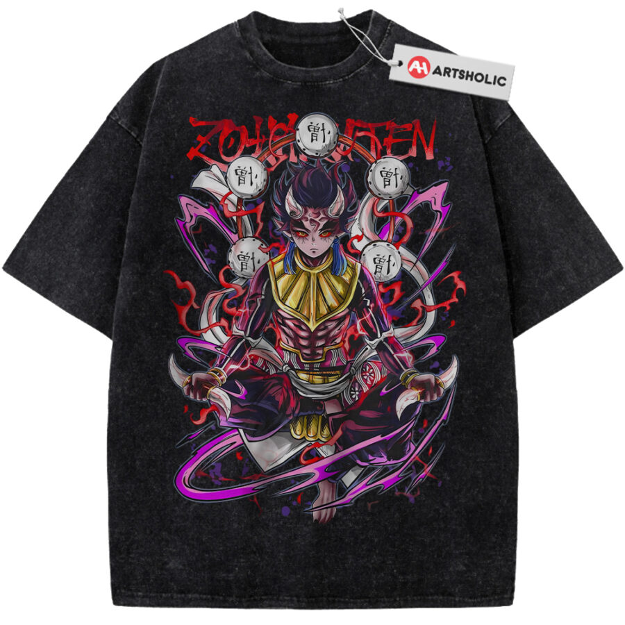 Alternative view of Hantengu Shirt, Demon Slayer Shirt, Anime Shirt, Vintage Tee