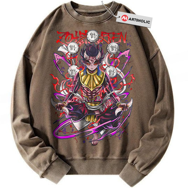 Alternative view of Hantengu Sweatshirt, Demon Slayer Sweatshirt, Anime Sweatshirt, Vintage Sweatshirt
