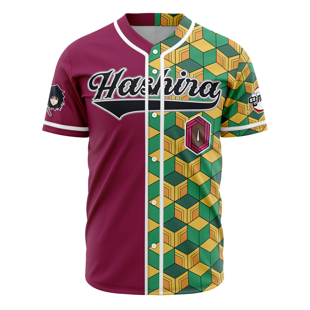 Hashira Giyu Tomioka Demon Slayer Custom Baseball Jersey - Otaku Hall