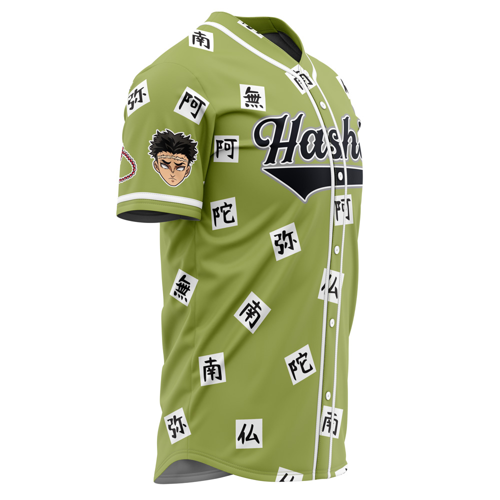 Alternative view of Hashira Gyomei Himejima Demon Slayer Baseball Jersey