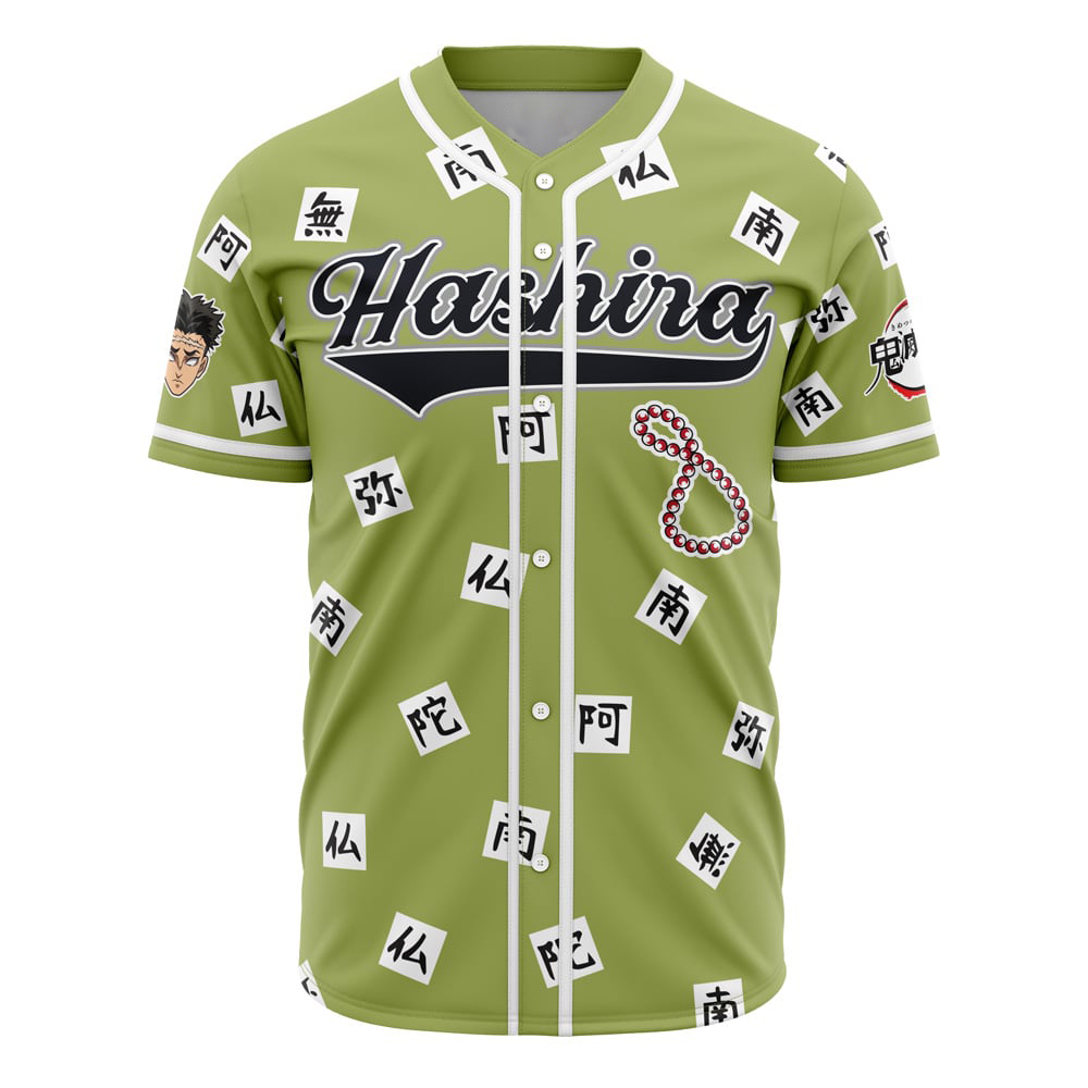 Hashira Gyomei Himejima Demon Slayer Custom Baseball Jersey - Otaku Hall