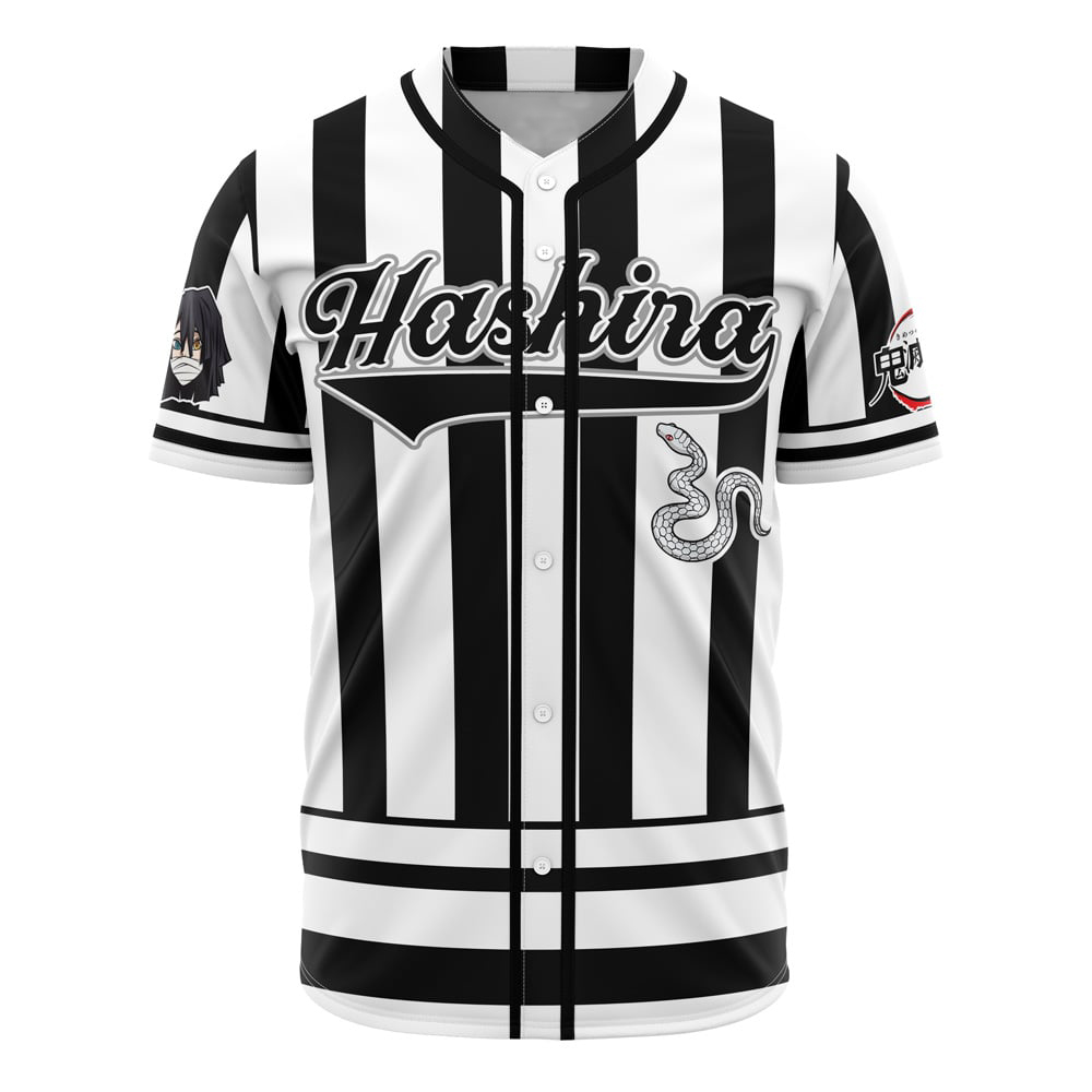 Hashira Obanai Iguro Demon Slayer Custom Baseball Jersey - Otaku Hall