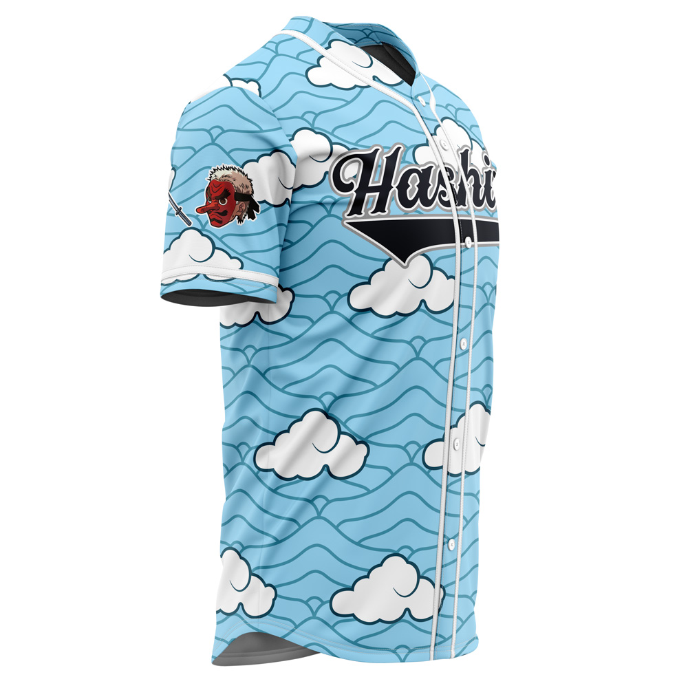 Alternative view of Hashira Sakonji Urokodaki Demon Slayer Baseball Jersey