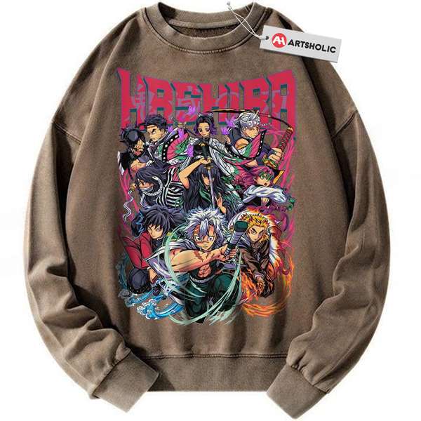 Alternative view of Hashira Sweatshirt, Demon Slayer Sweatshirt, Anime Sweatshirt, Vintage Sweatshirt