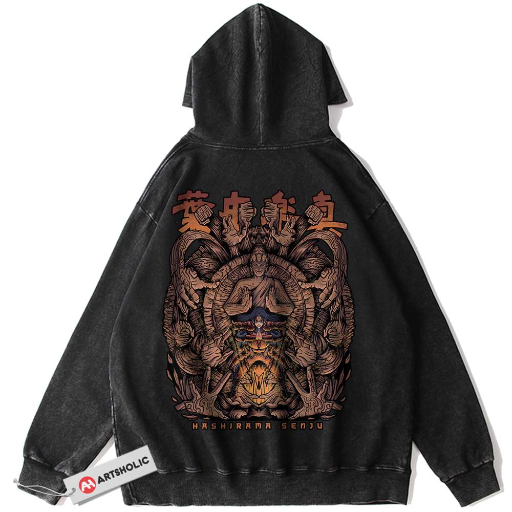 Hashirama Senju Hoodie, Naruto Hoodie, Anime Hoodie, Vintage Hoodie