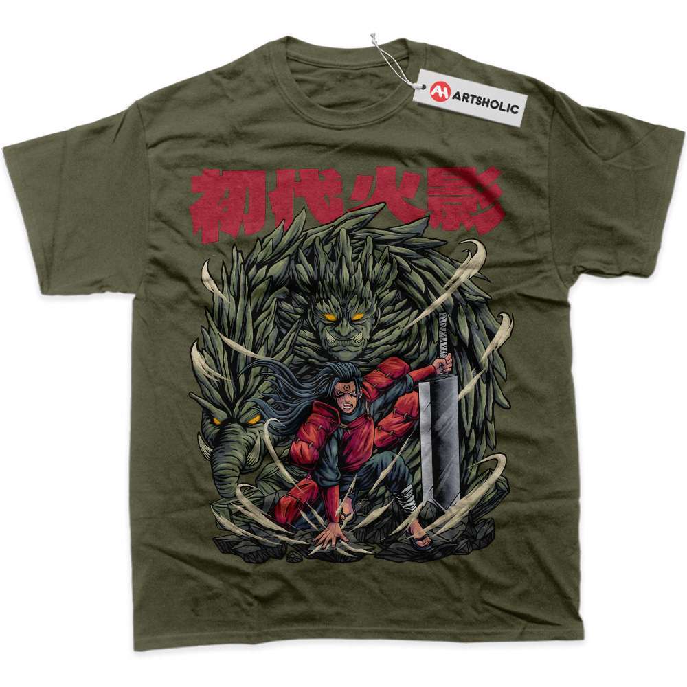 Alternative view of Hashirama Senju Shirt, Naruto Shirt, Anime Shirt, Graphic Tee