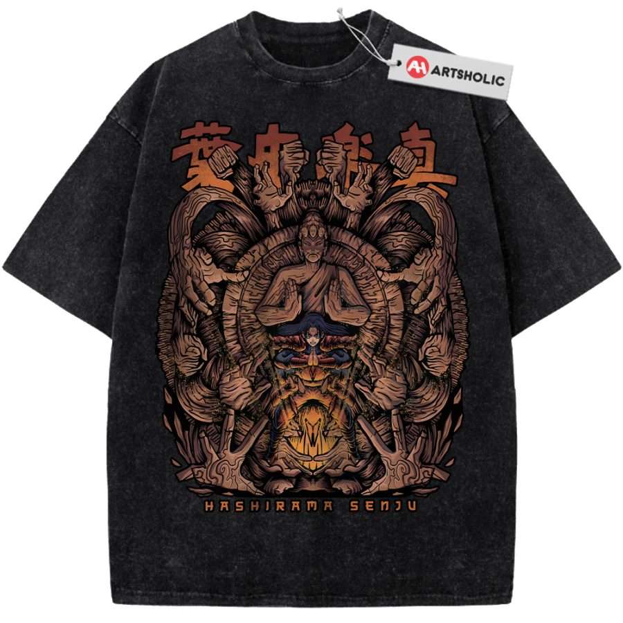 Alternative view of Hashirama Senju Shirt, Naruto Shirt, Anime Shirt, Vintage Tee