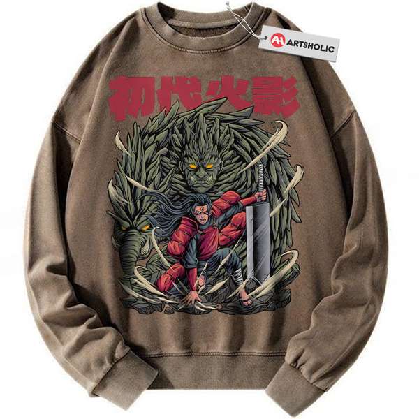 Alternative view of Hashirama Senju Sweatshirt, Naruto Sweatshirt, Anime Sweatshirt, Vintage Sweater