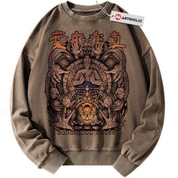 Alternative view of Hashirama Senju Sweatshirt, Naruto Sweatshirt, Anime Sweatshirt, Vintage Sweater