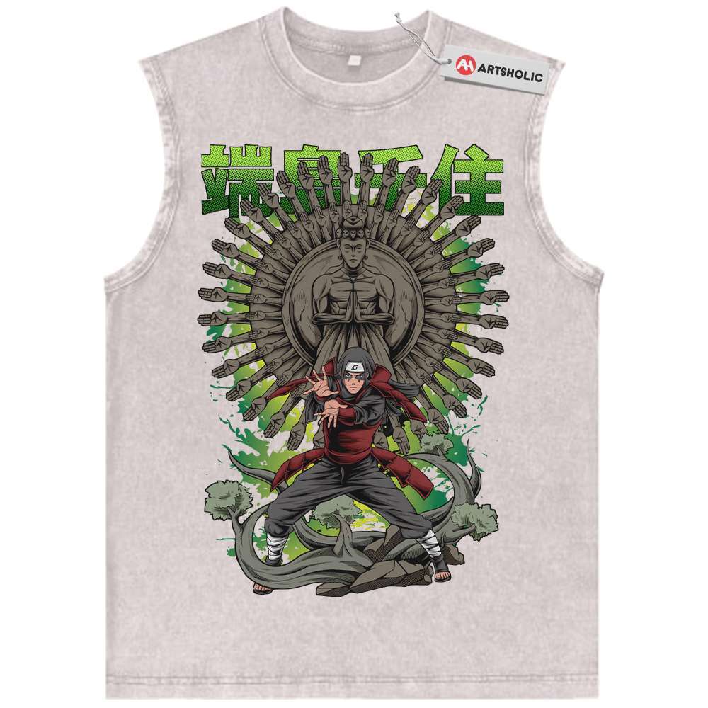 Alternative view of Hashirama Senju Tank Top, Naruto Tank Top, Anime Tank Top, Vintage Tank Top