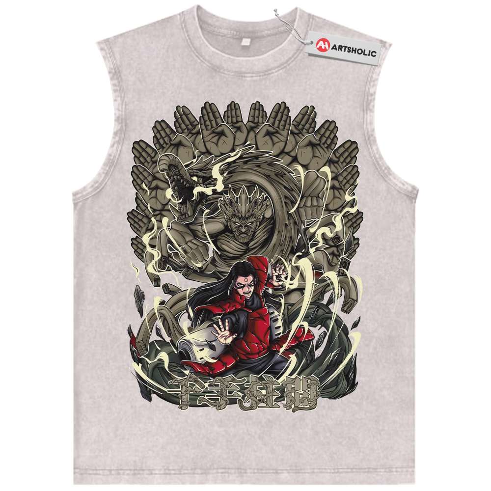Alternative view of Hashirama Senju Tank Top, Naruto Tank Top, Anime Tank Top, Vintage Tank Top